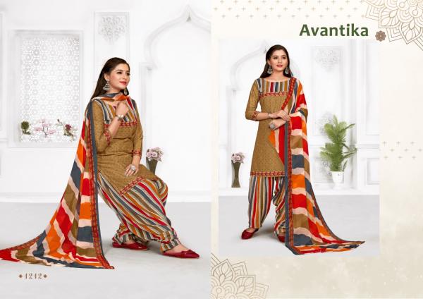 Avantika 12 Beautiful Casual Wear Crepe Dress Materials 